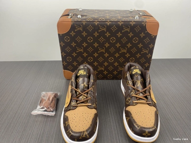 Cheap Husky Air Jordan AJ1 OW 1 x LOW Off-Louis 0825